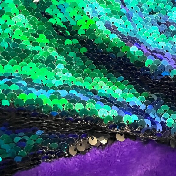 Mermaid Tail Blanket-Purple/Ombre Sequins/Bling Super Soft-Plush-Comfy-Warm - Picture 11 of 15